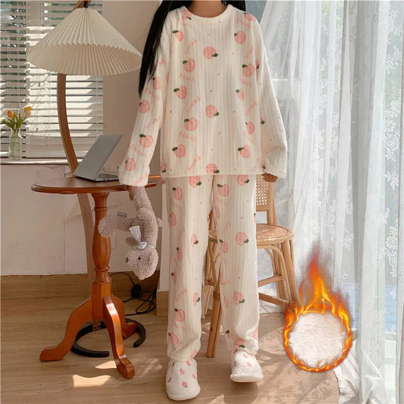 Pyjama Femme Confort Hiver Manches Longues
