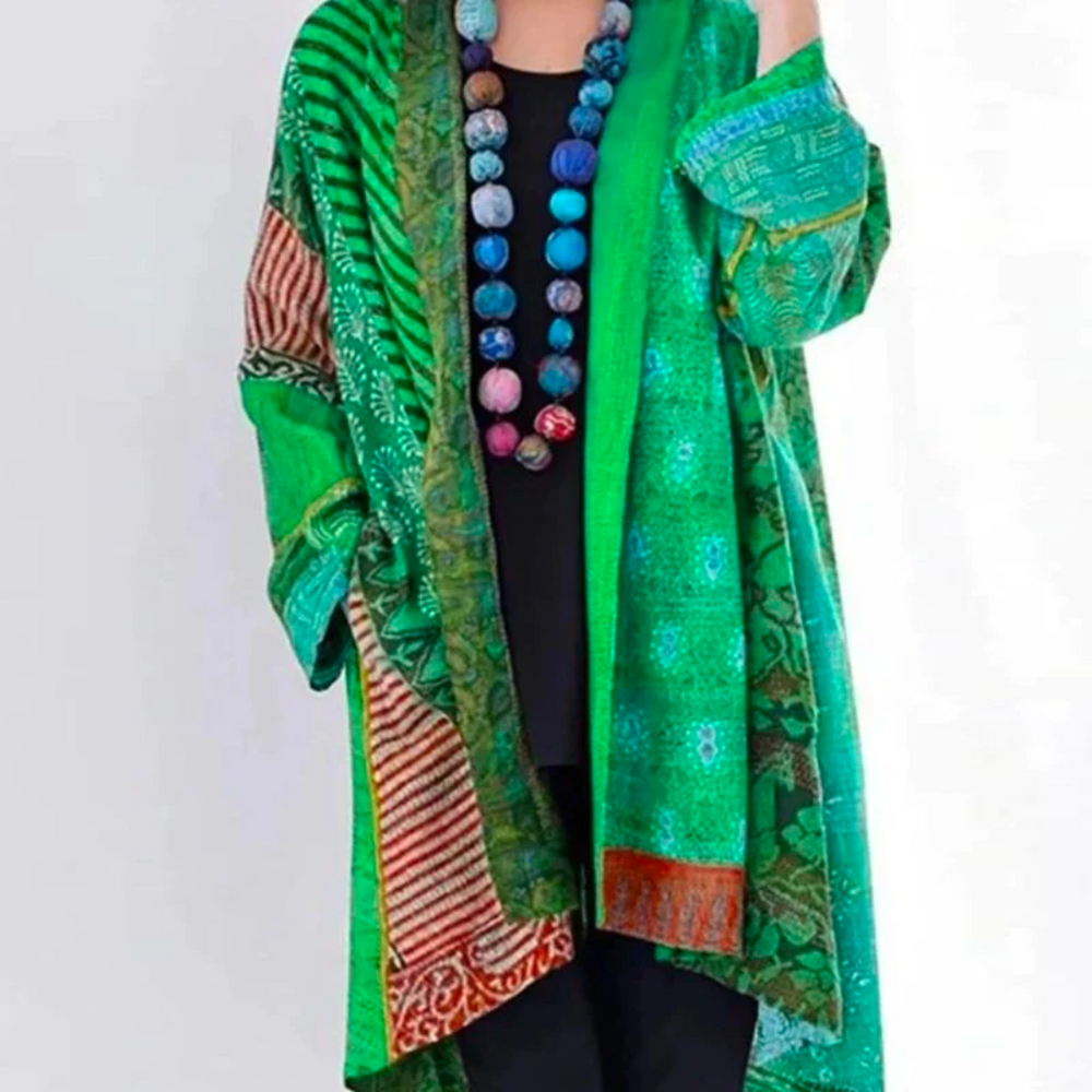 Cardigan Ouvert À Imprimé Bohème Pour Femme | Coupe Ample