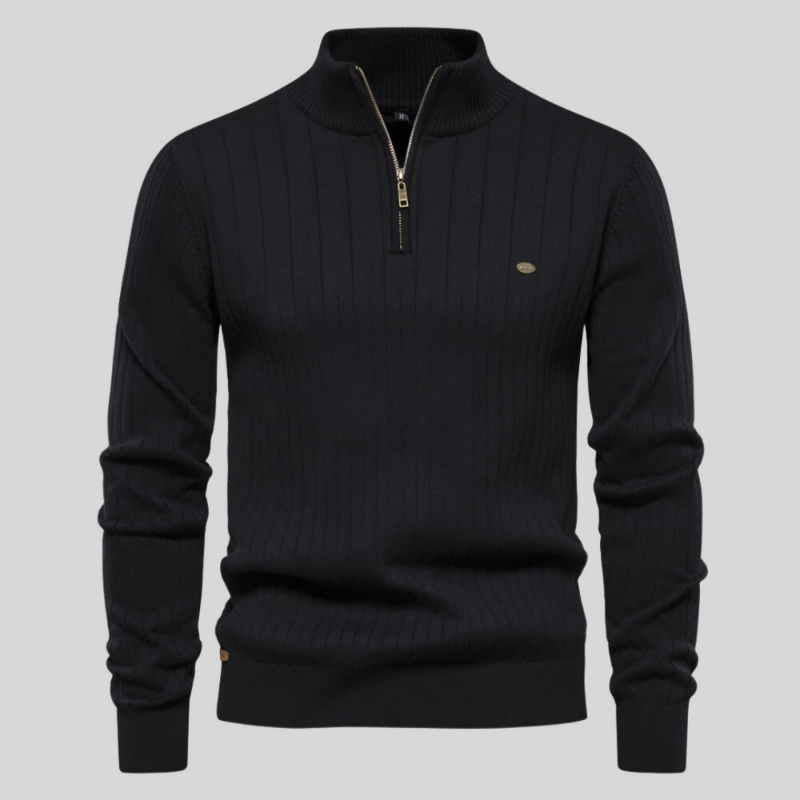 Pull Côtelé Slim Fit pour Homme Élégant
