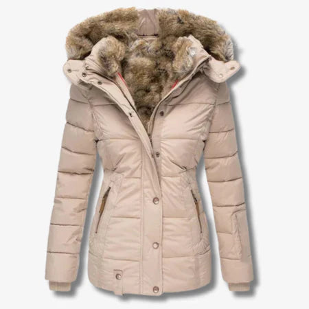Manteau Hiver Femme à Capuche Zippé Chauffant