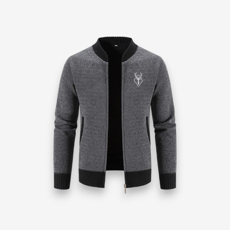 Veste zippée oversize avec poches et manches longues