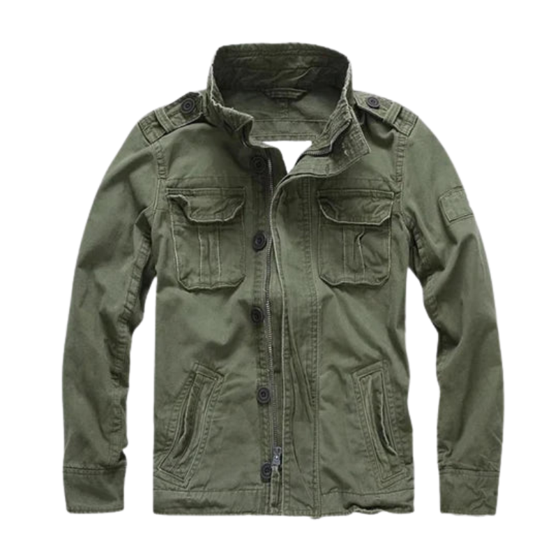 Veste Zippée Longue avec Poches Multiples