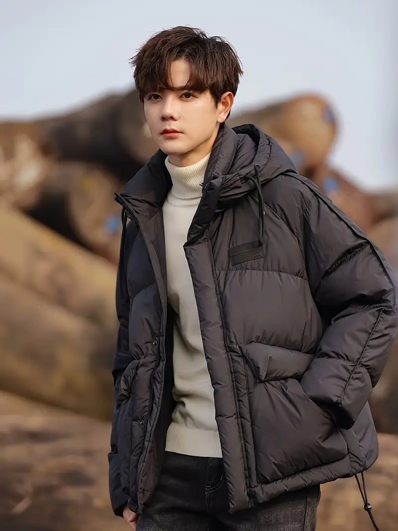 Manteau Hivernal Élégant avec Doublure Chaude pour Homme - LuxeStyle
