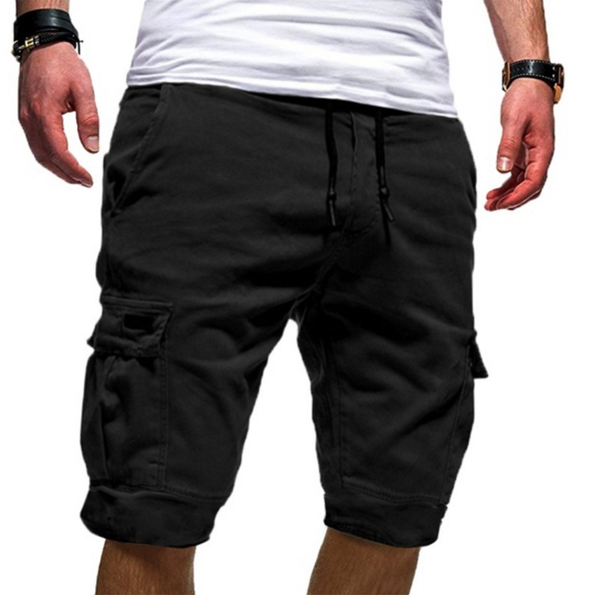 Short décontracté coton beige homme avec poches latérales
