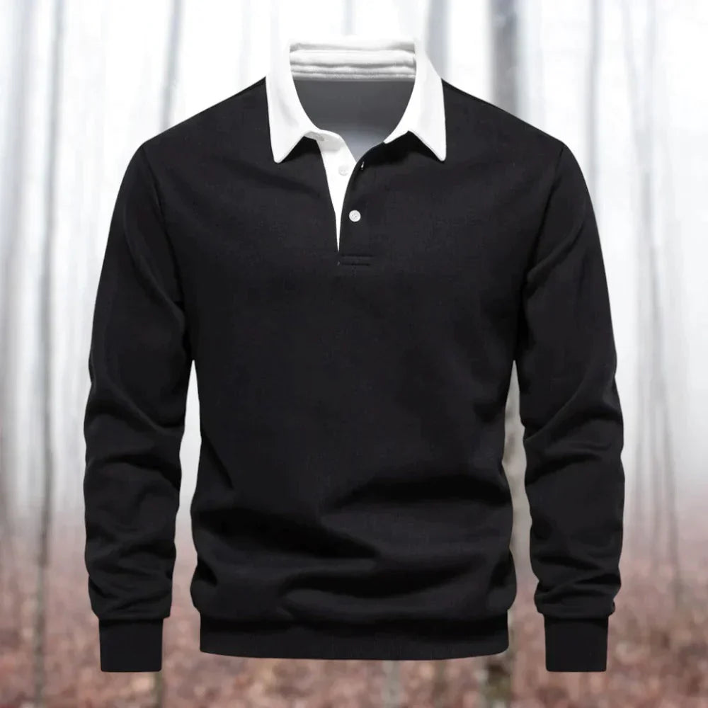 Polo Homme Manches Longues Élégant