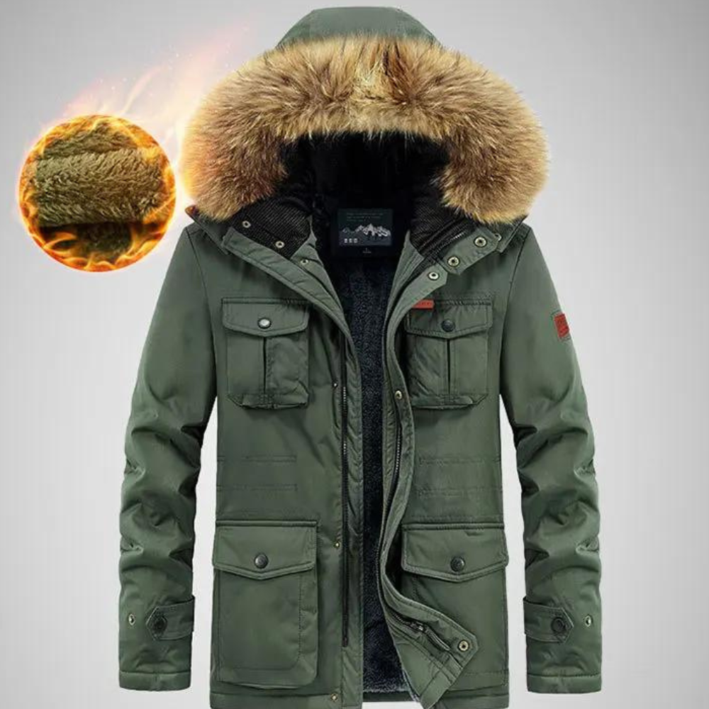 Veste imperméable à capuche pour homme