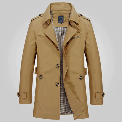 Hugo™ – Manteau Homme Élégant en Trench Long Confortable et Polyvalent
