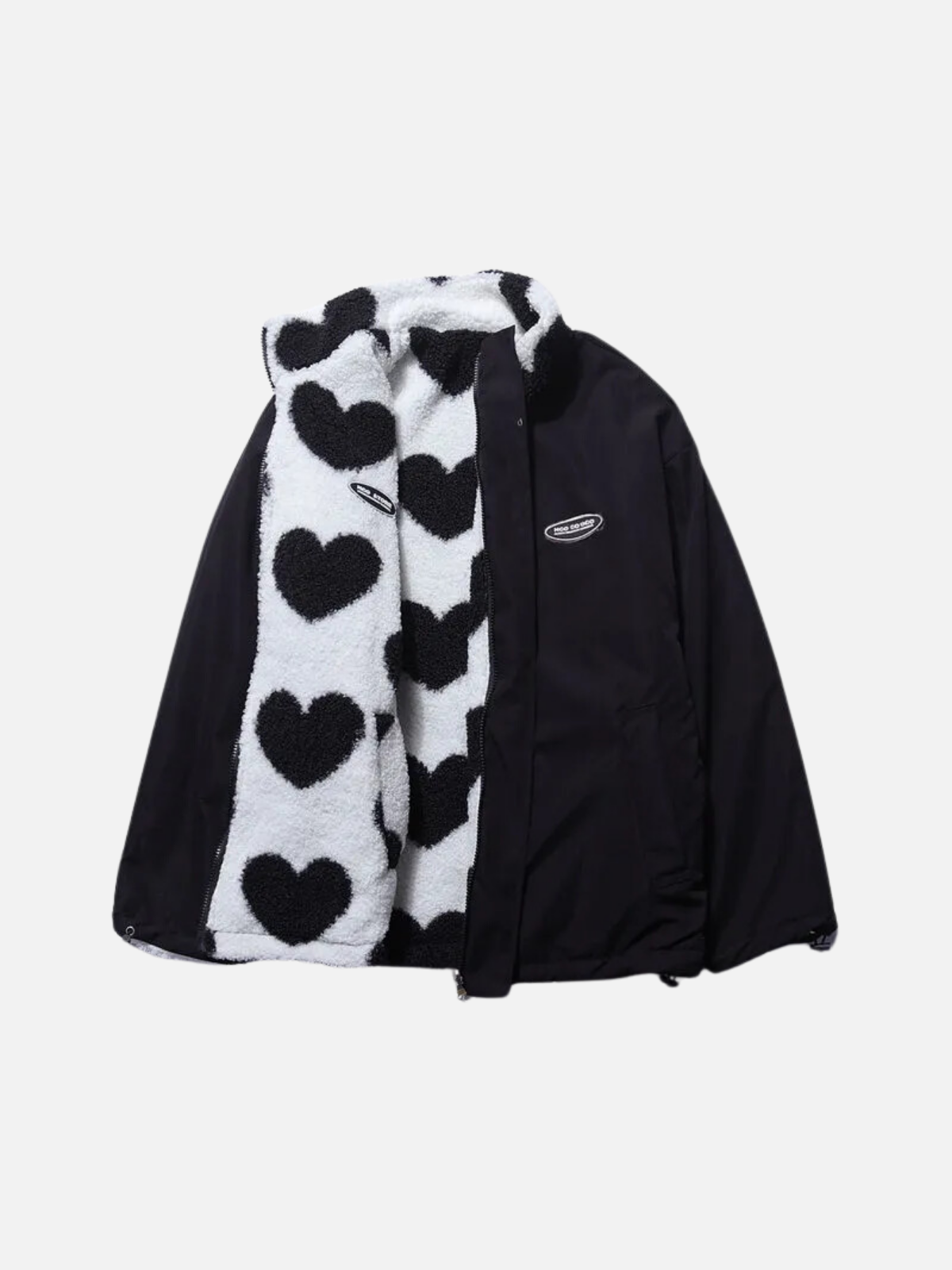 Veste décontractée cœur imprimé tendance