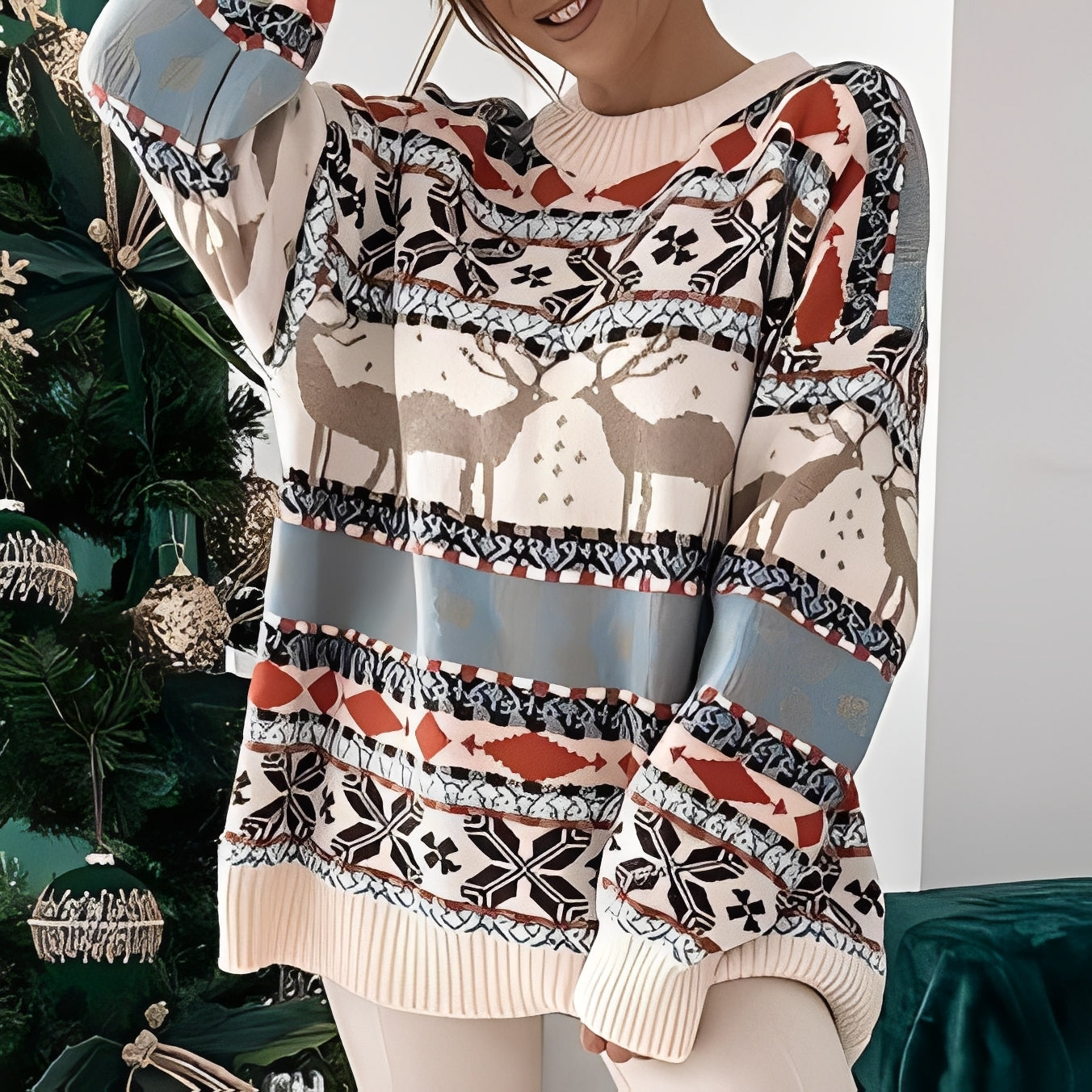 Pull Hiver Festif pour Femme - LuxeStyle