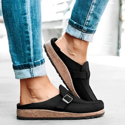 Sabots Femmes Cuir Noir Naturel - LuxeStyle