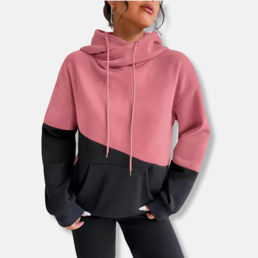 Sweat Capuche Femme Coloré avec Poche Avant pour Streetwear