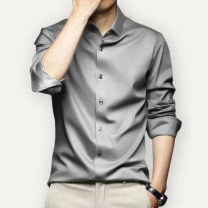 Chemise Homme Élégante Manches Longues Taille Slim