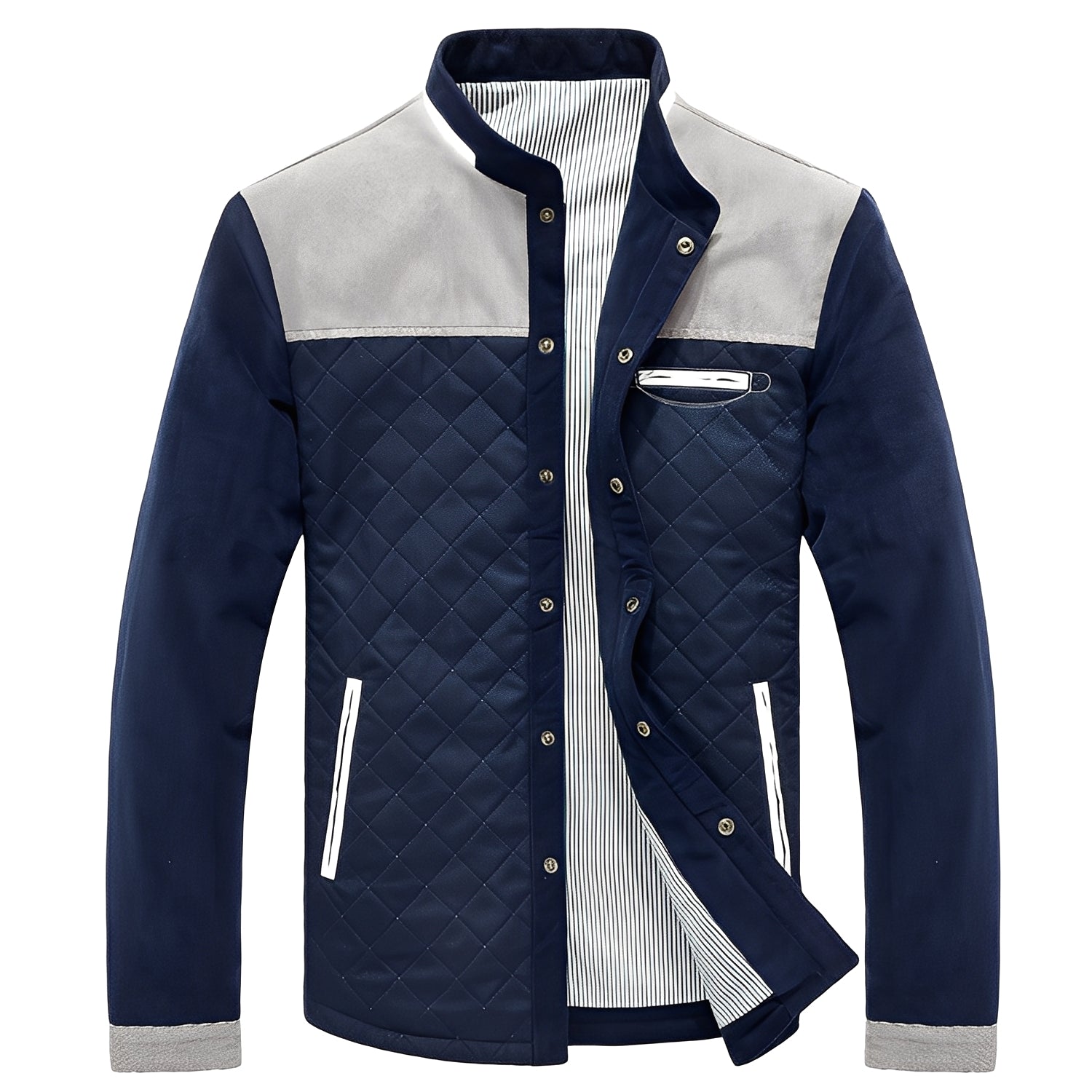 Veste en Cuir Patchwork Homme - Manteau Chic et Raffiné en Tissu de Luxe - LuxeStyle