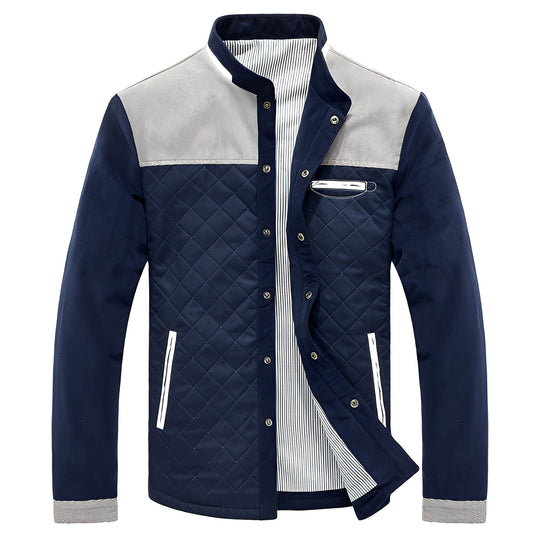 Veste en Cuir Patchwork Homme - Manteau Chic et Raffiné en Tissu de Luxe - LuxeStyle