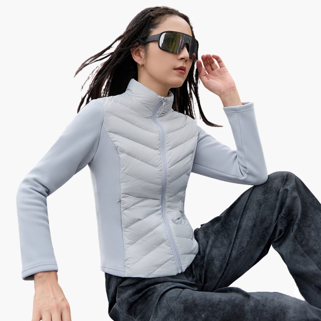 Veste Polaire Féminine Éclair et Couches pour Mi-Saison