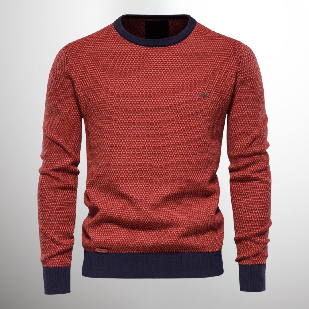 Pull en tricot gris uni pour homme