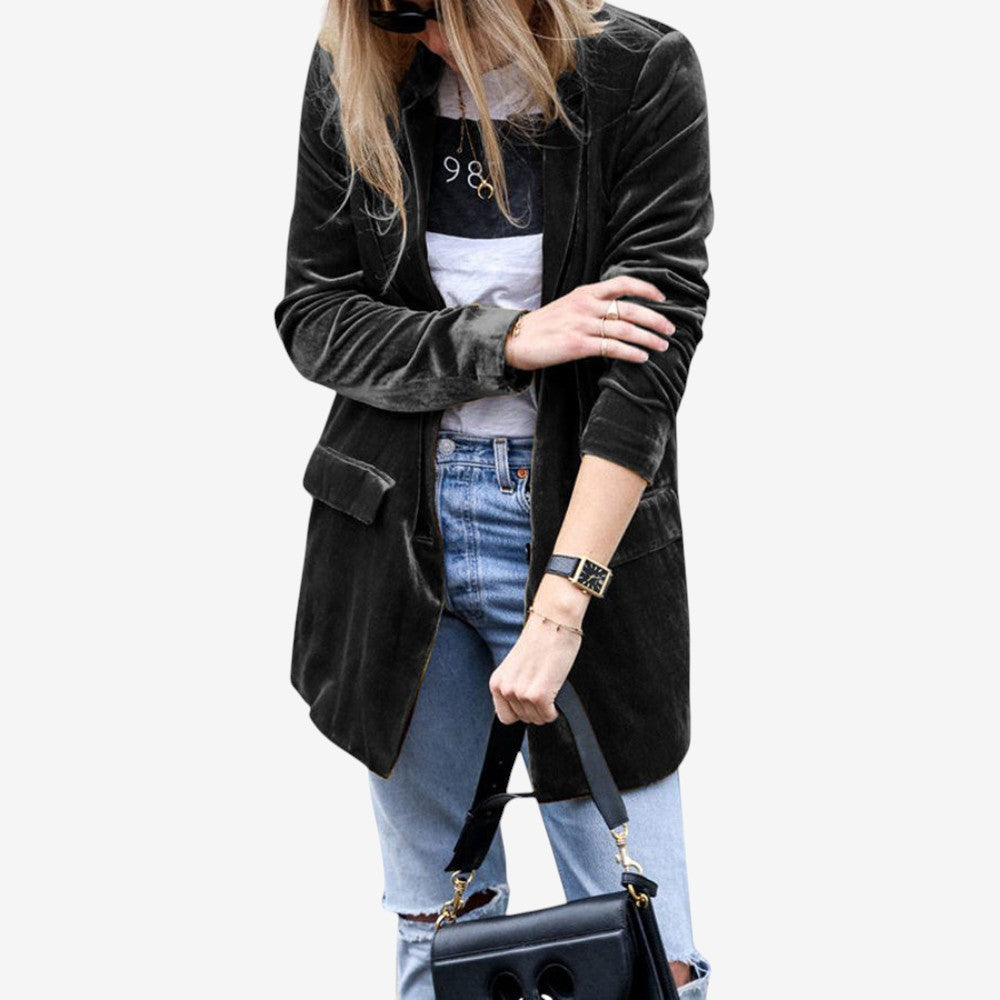 Blazer Féminin Élégant à Manches Longues
