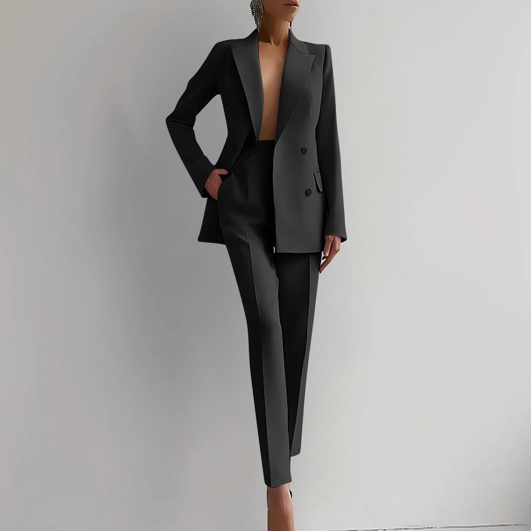 Costume Femme Rose Veste et Pantalon Chic