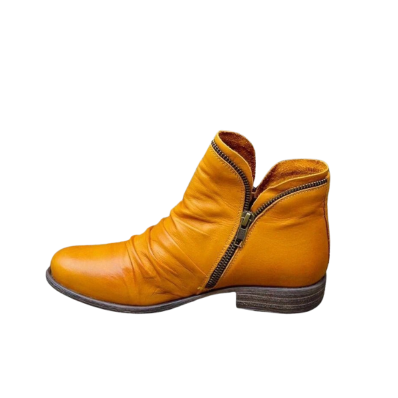 Bottines Élégantes à Talon Pointu avec Fermeture Éclair