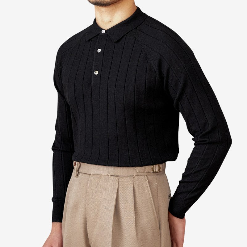 Chemise Élégante à Manches Longues avec Col Italien - LuxeStyle