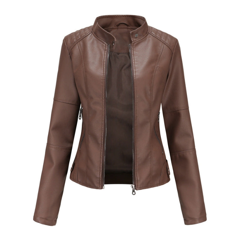 Veste Femme Chic à Manches Longues avec Poches Serrures