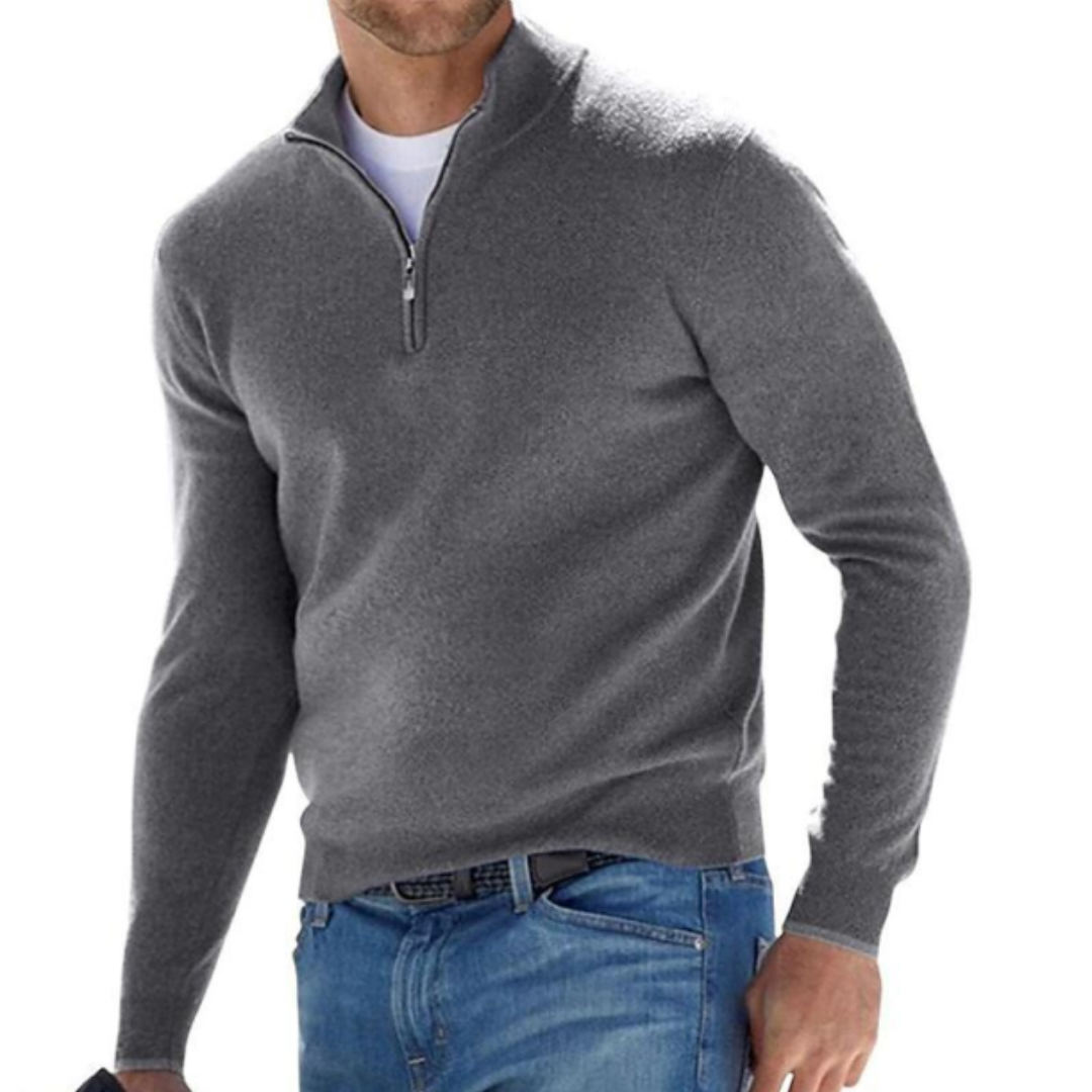 Pull Homme Hiver Élégant Zippé