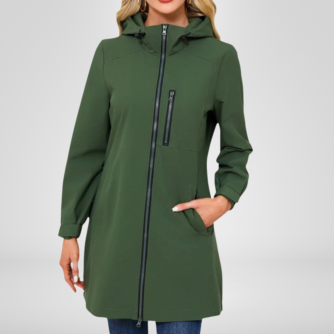 Veste Imperméable Féminine à Capuche pour Pluie et Vent