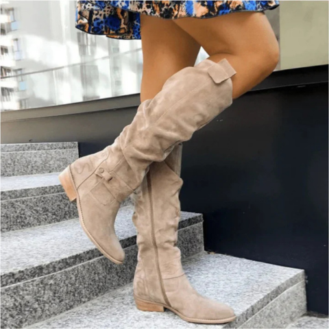 Bottes Femmes Hautes à Lacets Élégantes