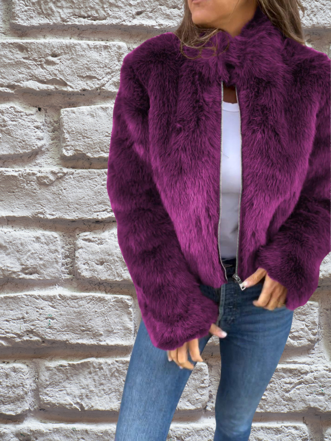 Veste en fausse fourrure Féminine Élégante