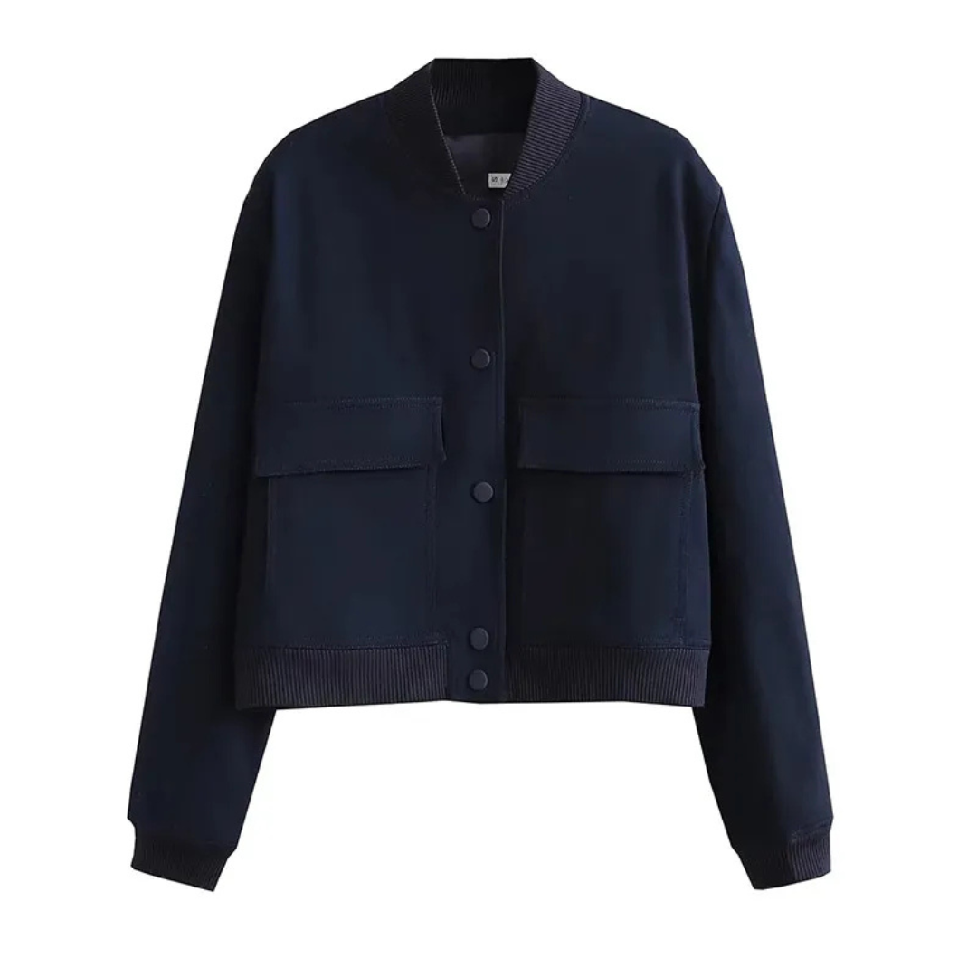 Veste Féminine Courte Col Arrondi