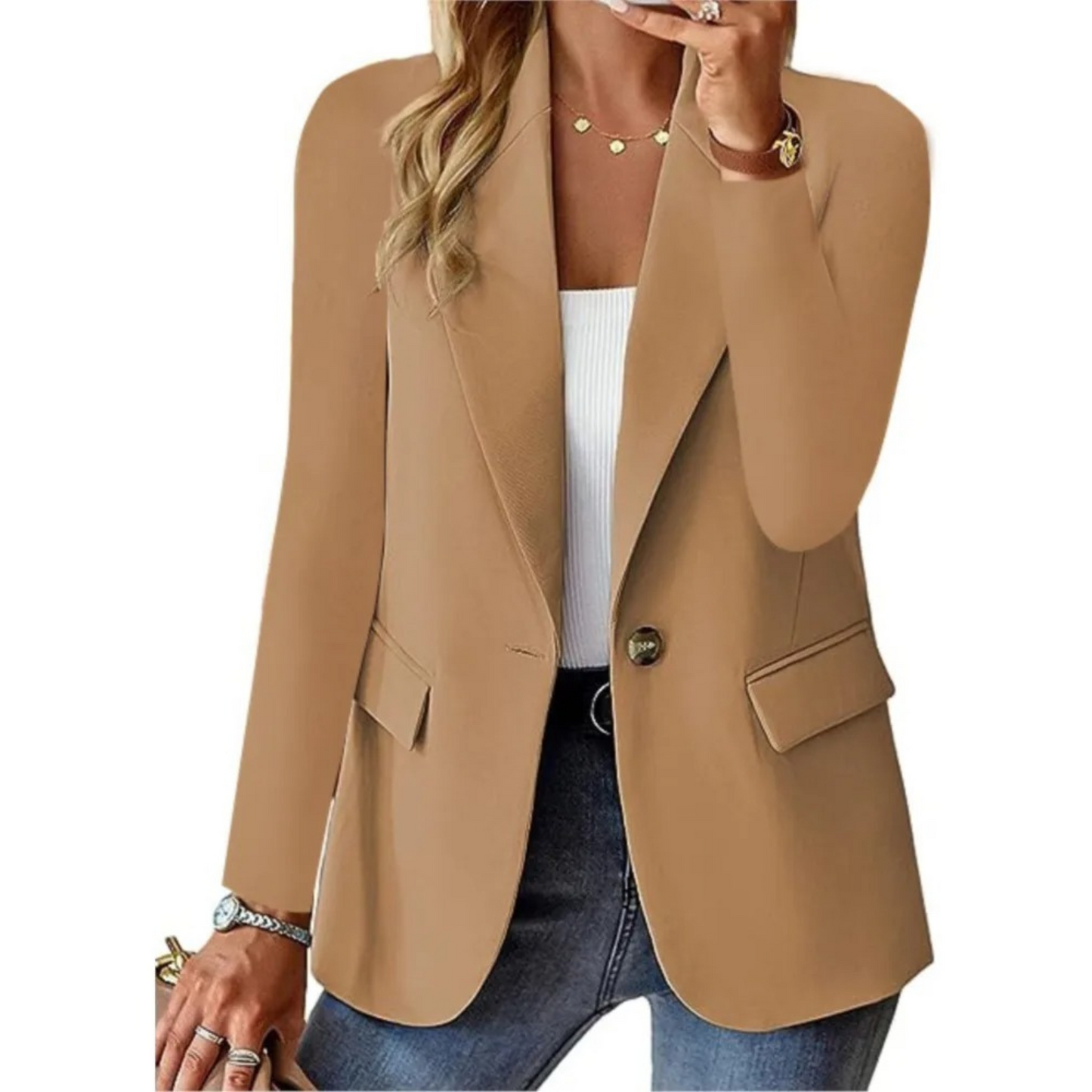 Veste Blazer Féminine Blanche Élégante