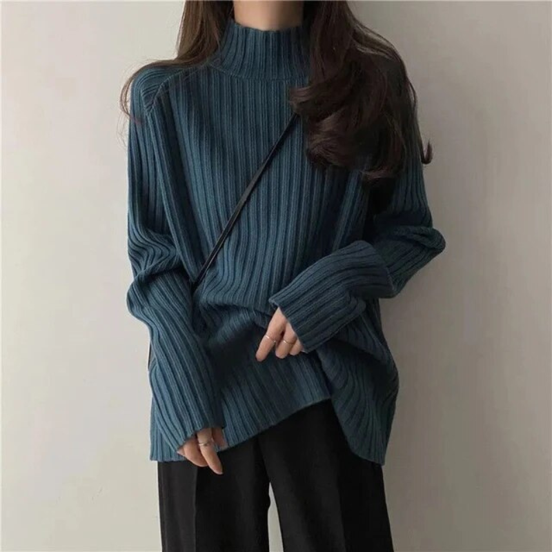 Pull Col Montant Féminin Longueur Grande