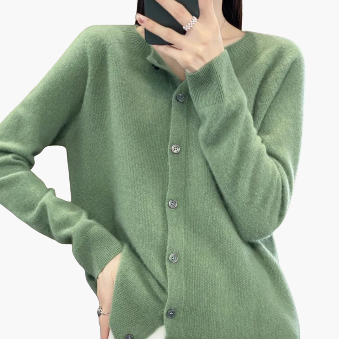 Gilet Femme Élégant Rose Doux Boutonné