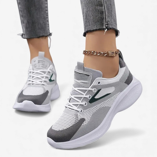 Baskets Femmes Confort avec Lacets et Semelle Grip - LuxeStyle
