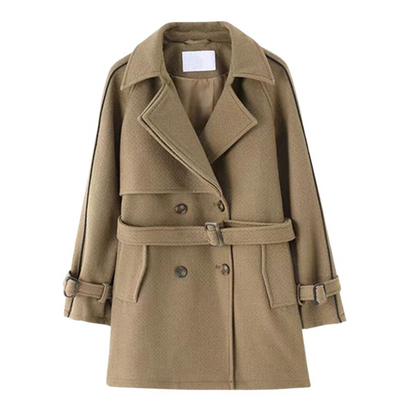 Manteau Femme Élégant En Laine