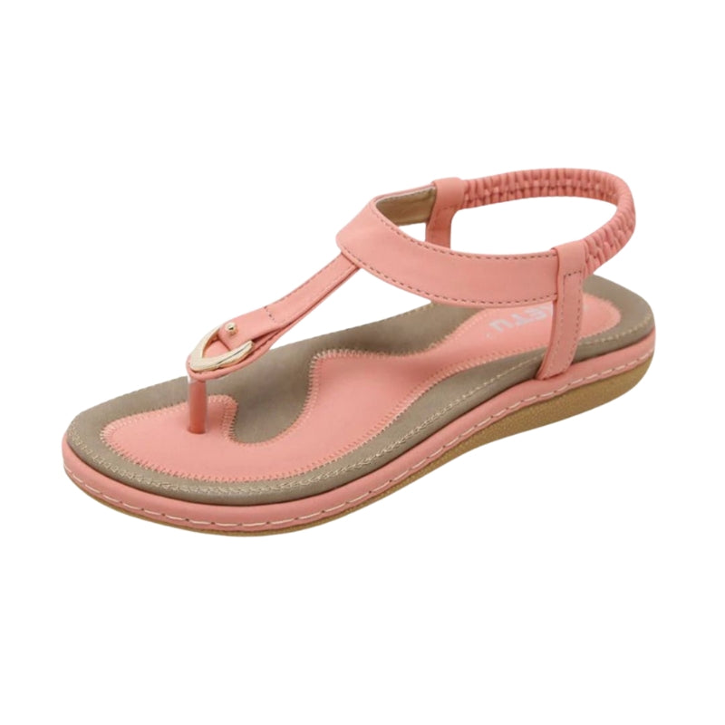 Sandales Confort à Semelle Plate avec Fermeture Réglable - LuxeStyle