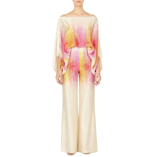Carmen - Ensemble Élégant Deux Pièces avec Manches Bouffantes et Pantalon Flare - LuxeStyle