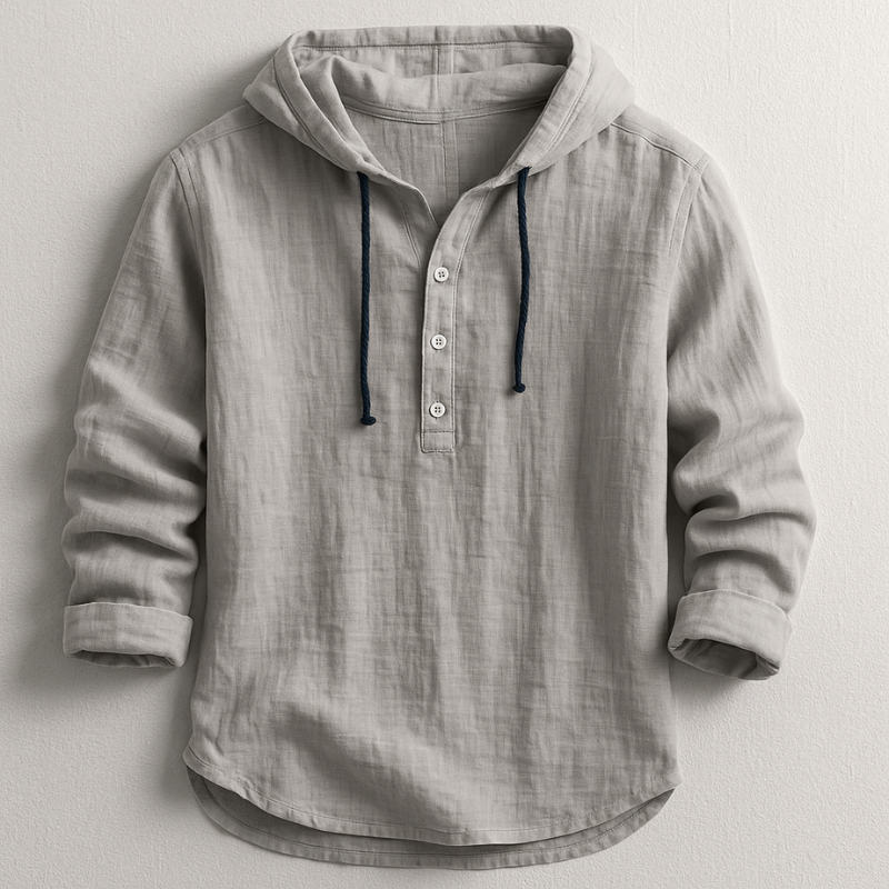 Chemise à Capuche Coton Homme - Léger et Confortable au Style Casual