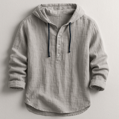 Chemise à Capuche Coton Homme - Léger et Confortable au Style Casual