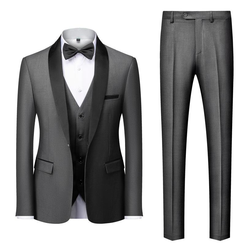 Costume Homme Classique Noir avec Nœud Papillon Élégant