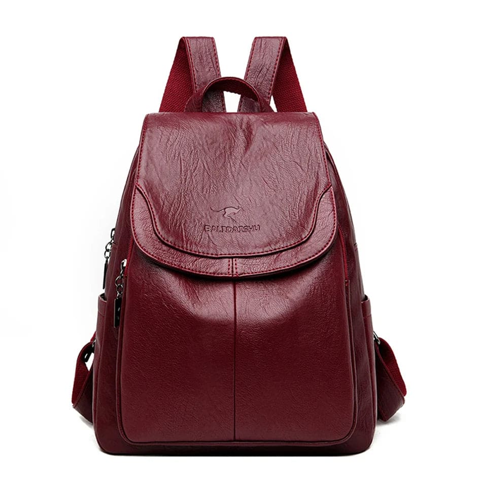 Sac à dos cuir femme noir réglable