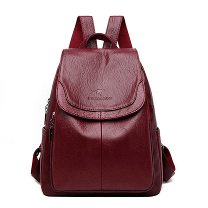 Sac à dos cuir femme noir réglable