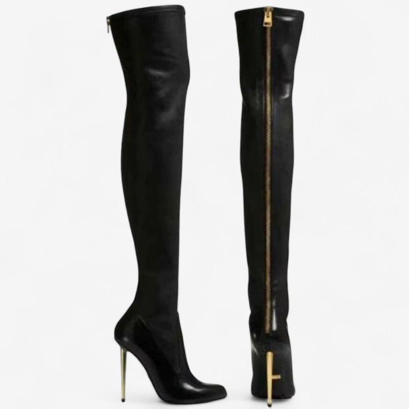 Bottes Féminines Hauts Talons Élégantes - LuxeStyle
