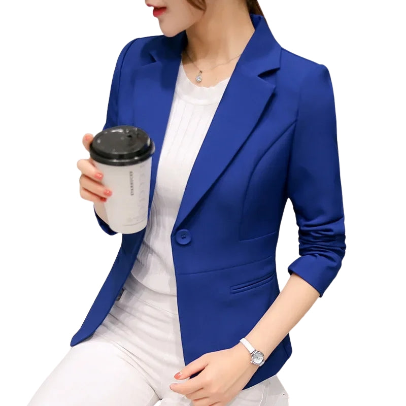 Blazer Chic Manches Longues Fermeture Éclair