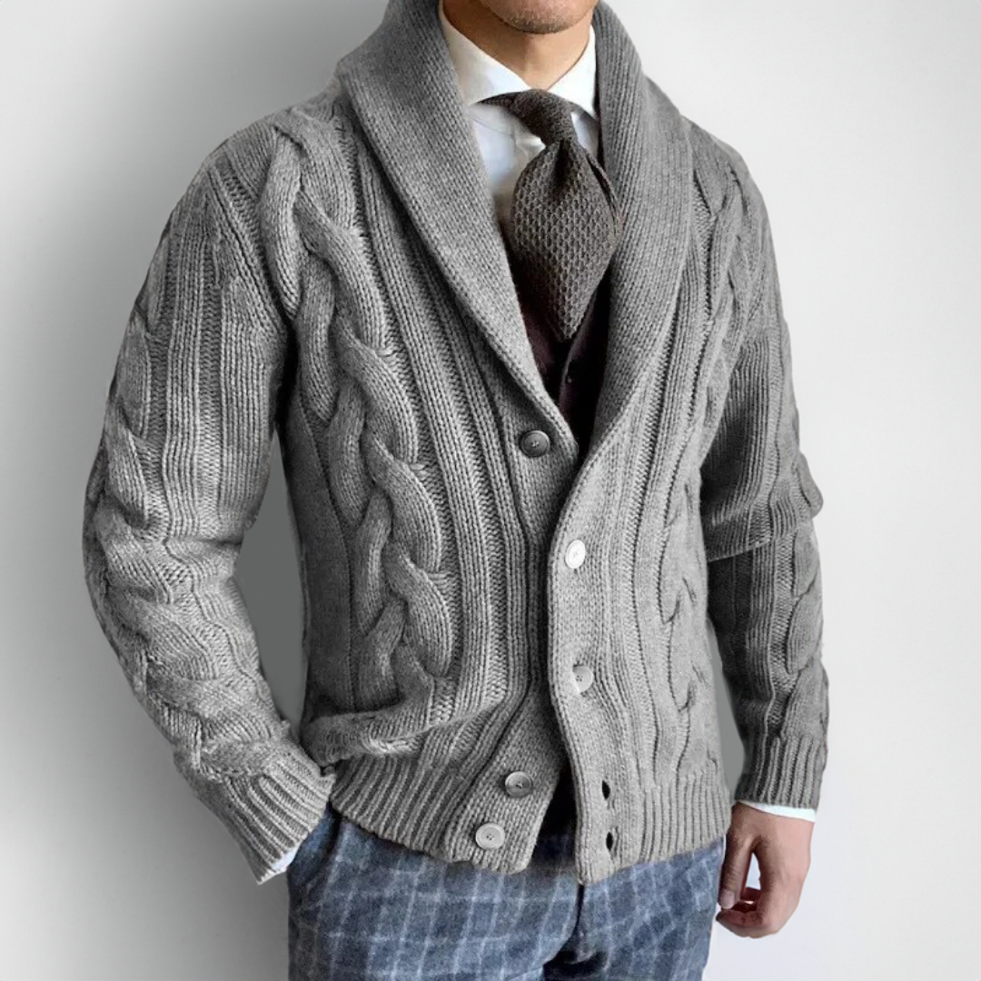 Corbin | Cardigan Col Montant Homme