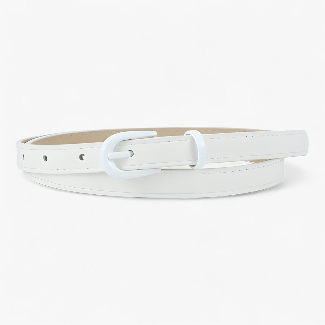 Ceinture Élégante en Cuir avec Boucle Discrète et Taille Réglable