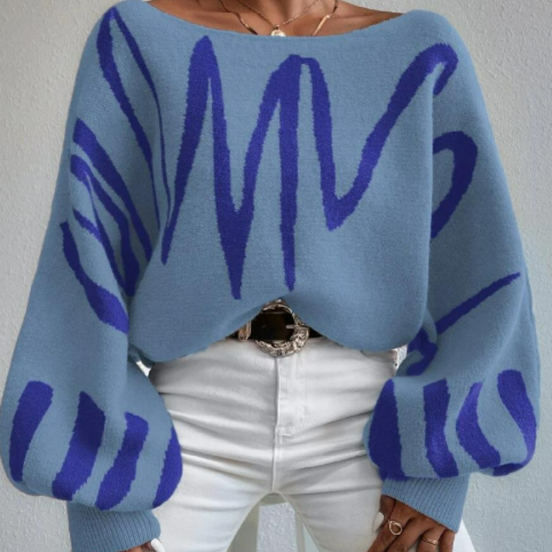 Pull Rayé Élégant Femme