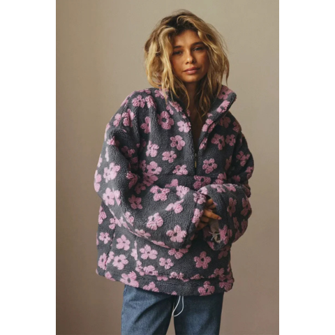 Pull fleuri chic pour femme hiver