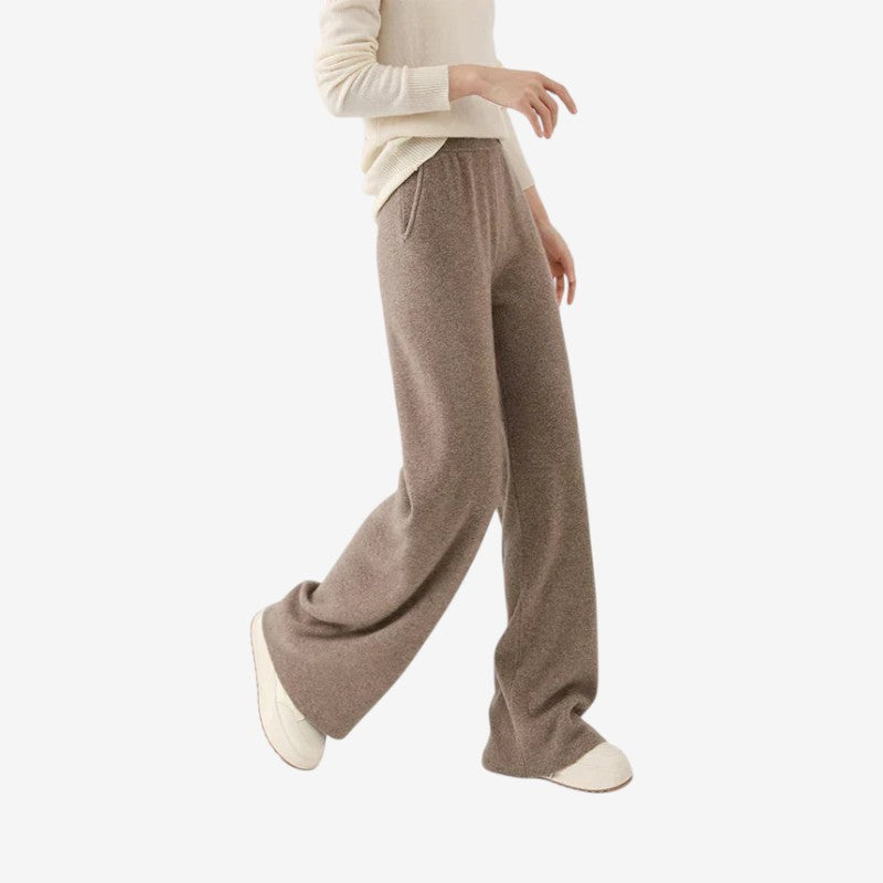 Pantalon Femme Comfy à Jambes Élargies avec Poches Pratiques