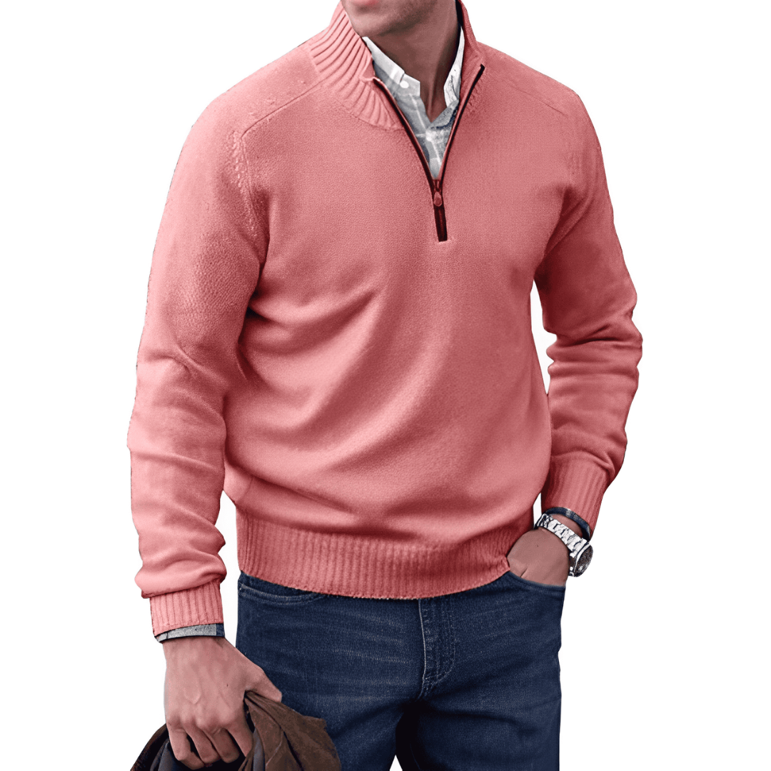 Pull Zippé Douillet Hiver Homme